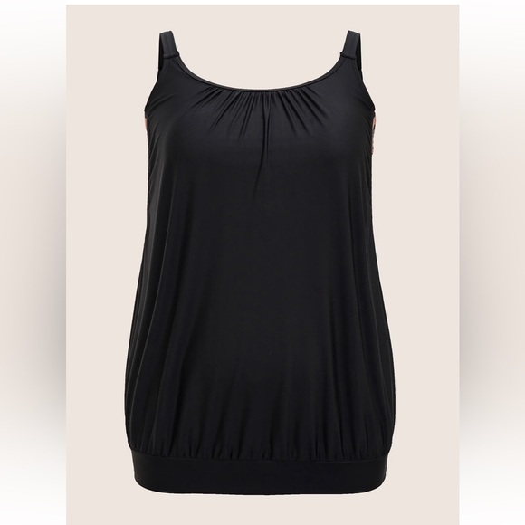 BloomChic Plus Size 2XL Patchwork Leopard Print Gathered Swim Top us18-20 - Picture 6 of 8